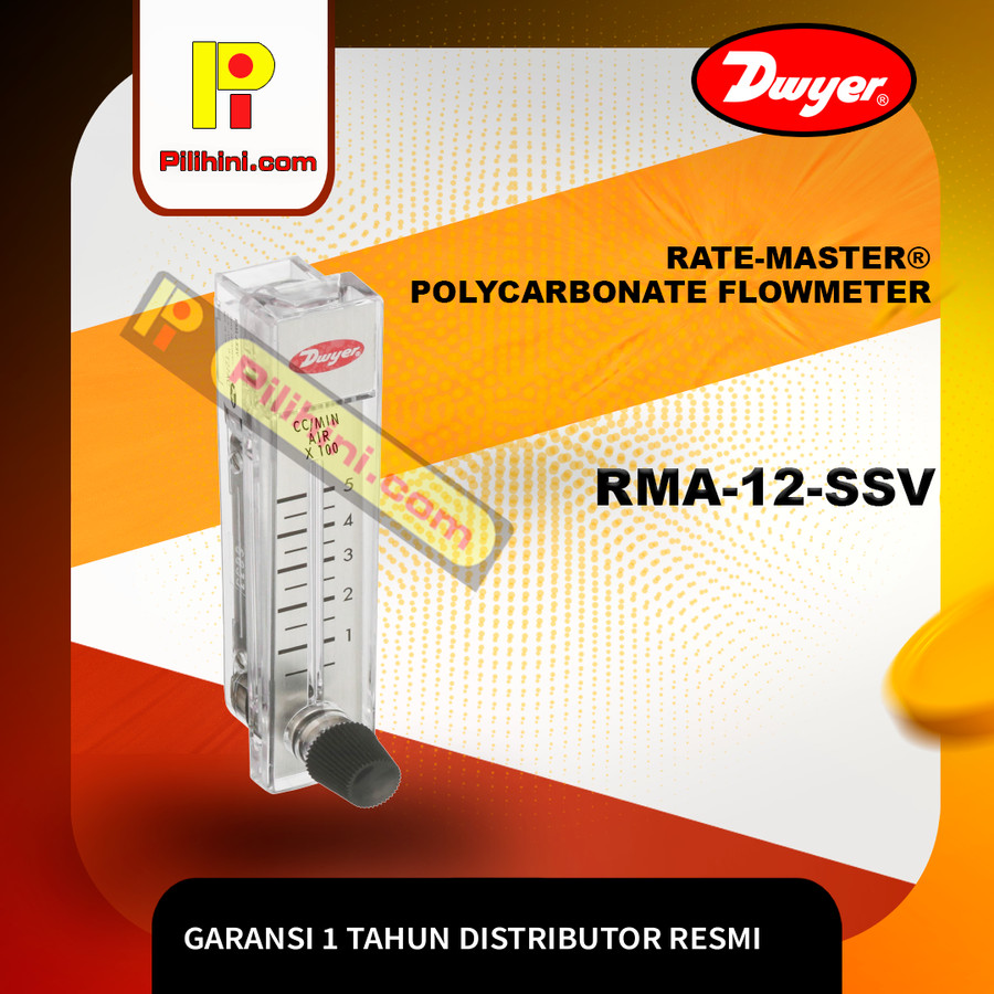 Dwyer RMA-12-SSV Rate-Master® Polycarbonate Flowmeter