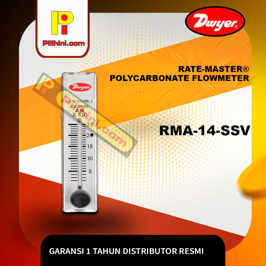 Dwyer RMA-14-SSV Rate-Master® Polycarbonate Flowmeter
