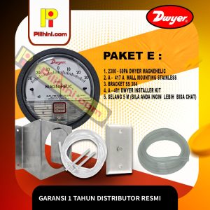 Paket E Dwyer Magnehelic Ruang Isolasi 30 0 30 (2300-60 pa)