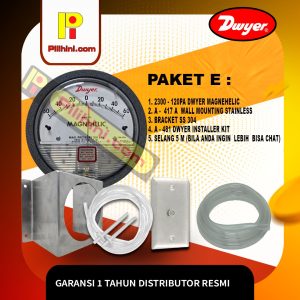 Paket E Dwyer Magnehelic Ruang Isolasi 60 0 60 (2300-120 pa)