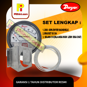 Paket Lengkap Dwyer Magnehelic Pressure Gauge 2000-60PA