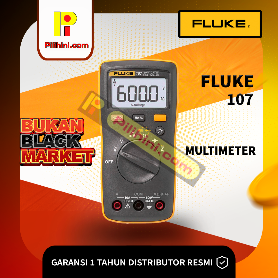 Fluke 107 Palm-sized, CAT III Digital Multimeter