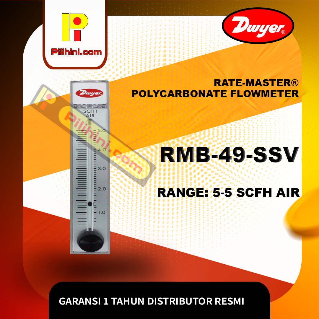 Dwyer RMB-49-SSV Rate-Master® Polycarbonate Flowmeter