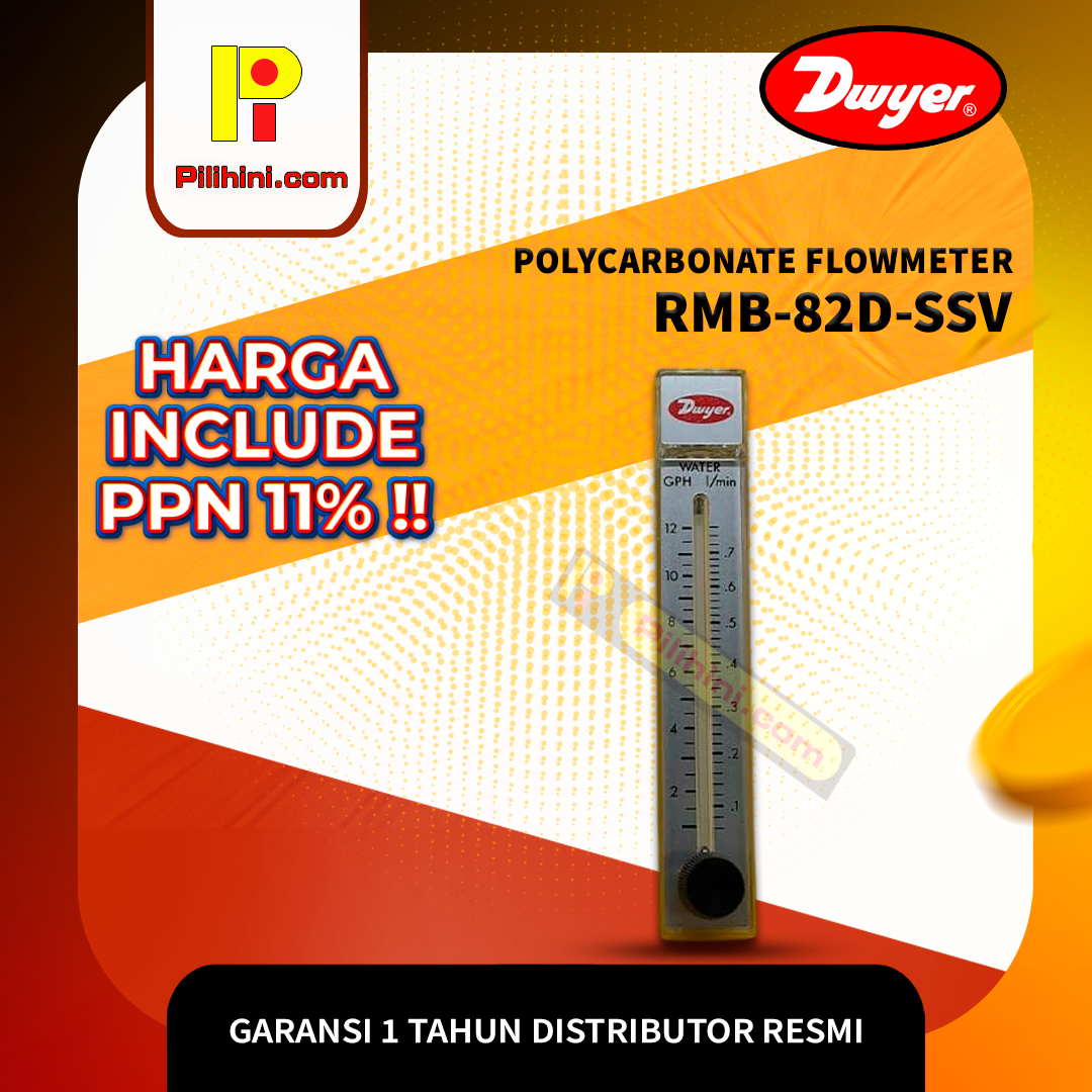 Dwyer RMB-82D-SSV Rate-Master® Polycarbonate Flowmeter