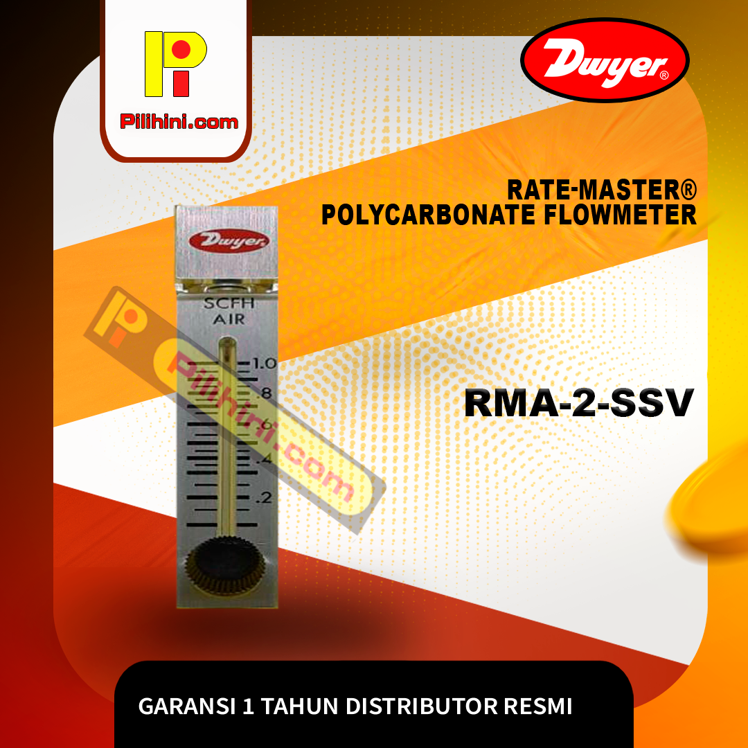Dwyer RMA-2-SSV Series Rate-Master® Polycarbonate Flowmeter